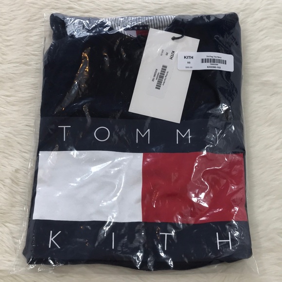 KITH X TOMMY HILFIGER COLAB tshirt TH flag Tee XS - Picture 8 of 8